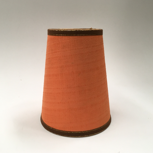 LAMPSHADE, 1960s 70s (Small) - Orange w Brown Rim